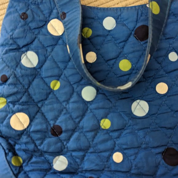 Cute blue polka dotted Vera Bradley bag - Picture 1 of 5